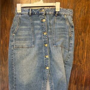 Michael Kors Classic Blue Denim Skirt